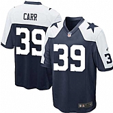 Nike Men & Women & Youth Cowboys #39 Brandon Carr Thanksgiving Navy Blue Team Color Game Jersey,baseball caps,new era cap wholesale,wholesale hats